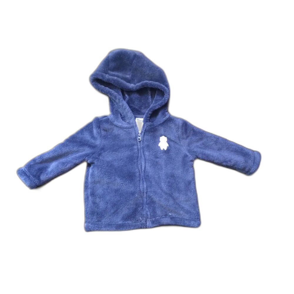Carter's Baby Yeti Hooded Jacket Navy Blue Size 3-6 Months